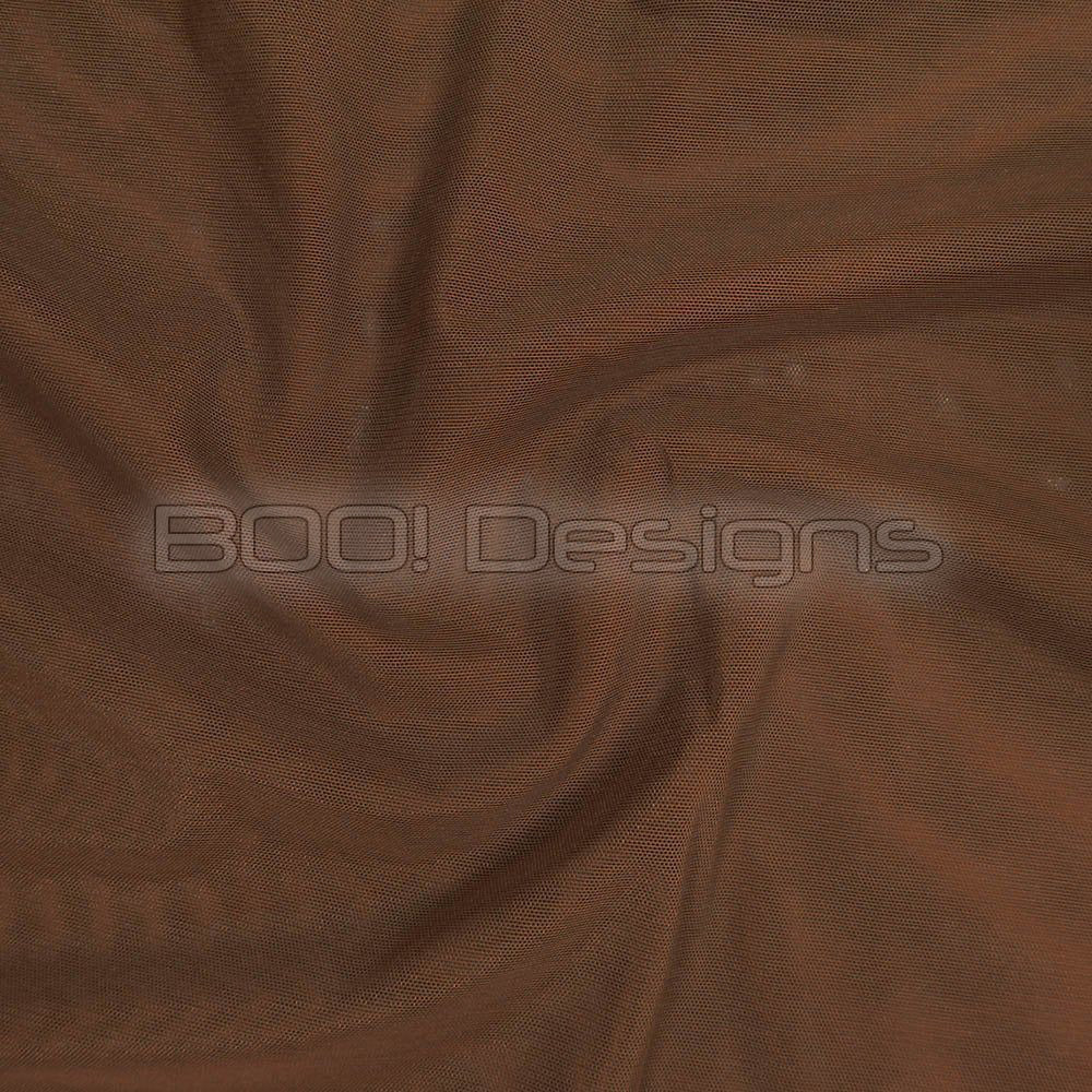 Alicante Stretch Net Chocolate Fabric