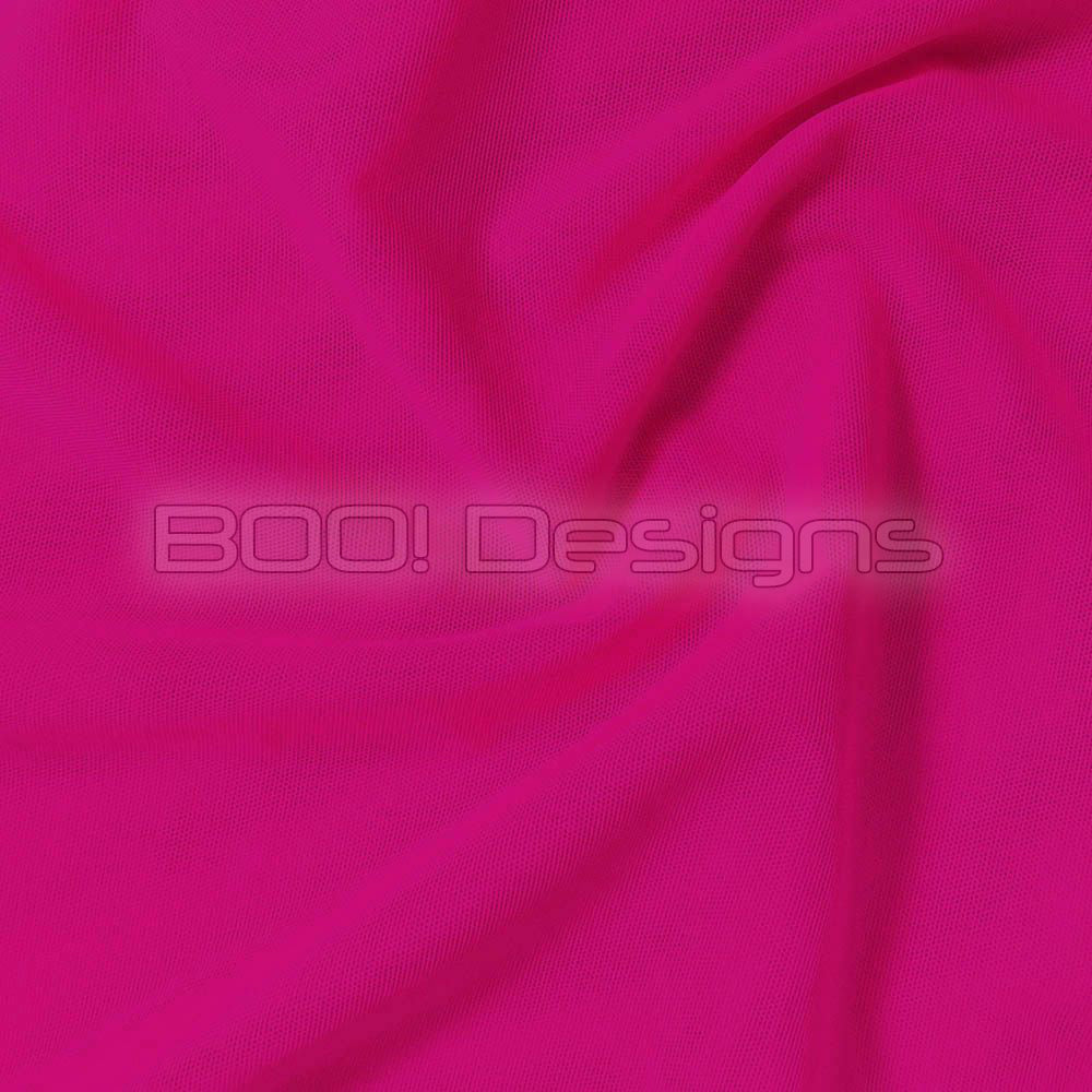 Alicante Stretch Net Electric PInk Fabric