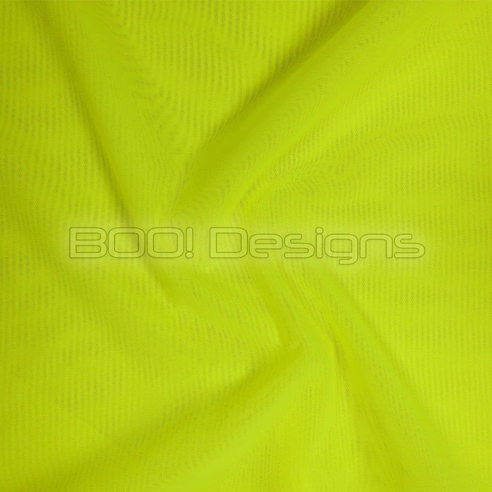 Alicante Stretch Net Neon Yellow Fabric