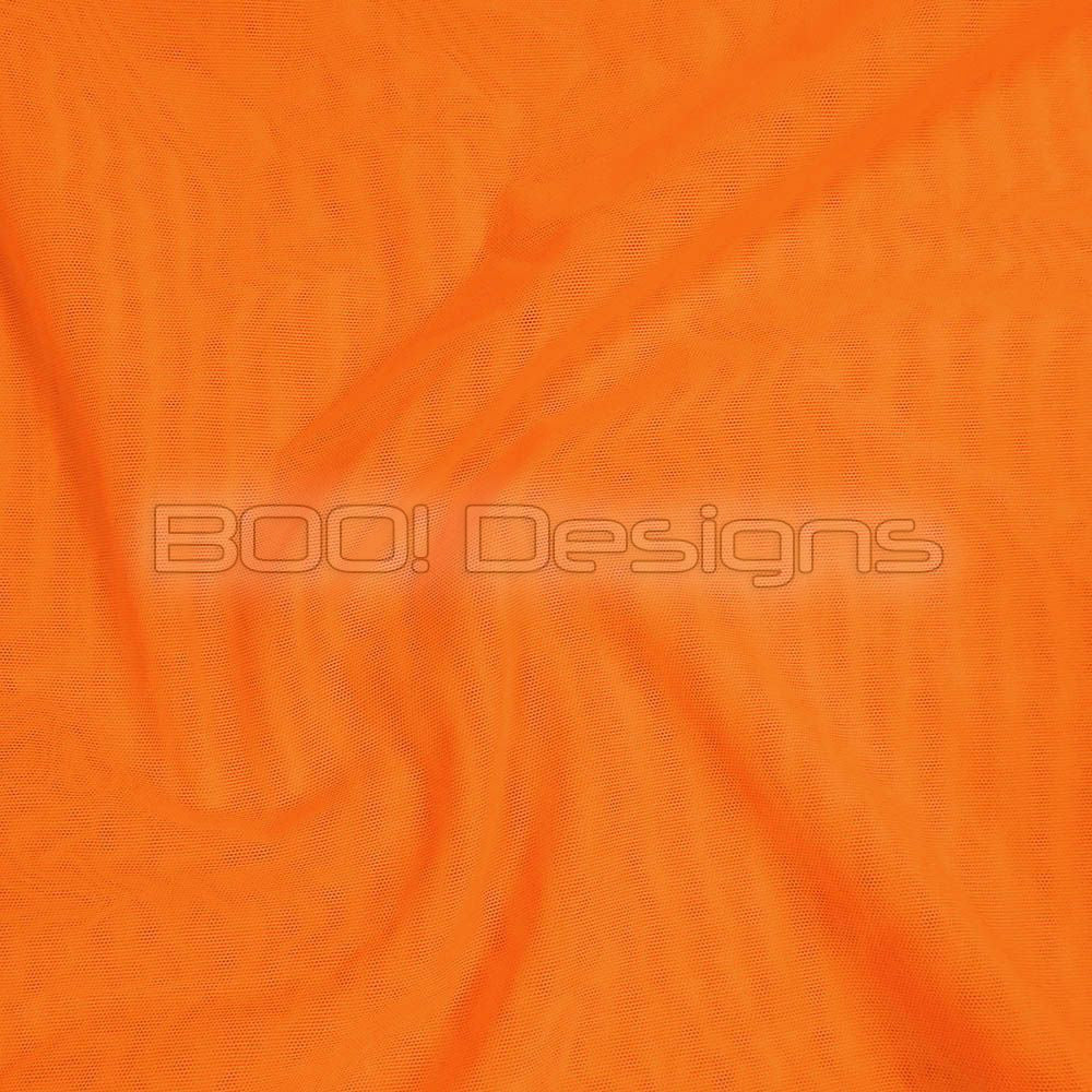 Alicante Stretch Net Mango Fabric