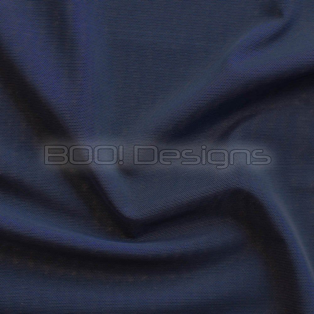 Alicante Stretch Net Navy Fabric