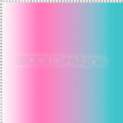 Spandex Ombre White Pink Teal
