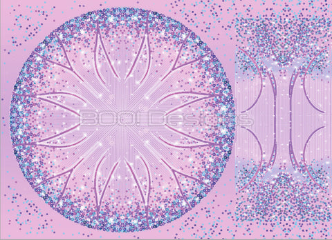 Spandex Circle Panel Lover Pink Regular - Glitter Stardust