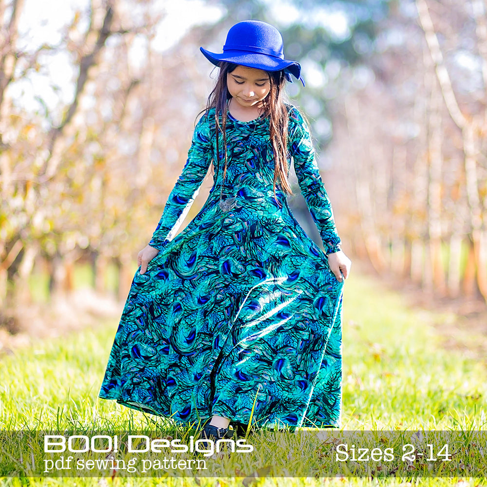 PDF Pattern: Sleeved Skater Dress – BOO Designs