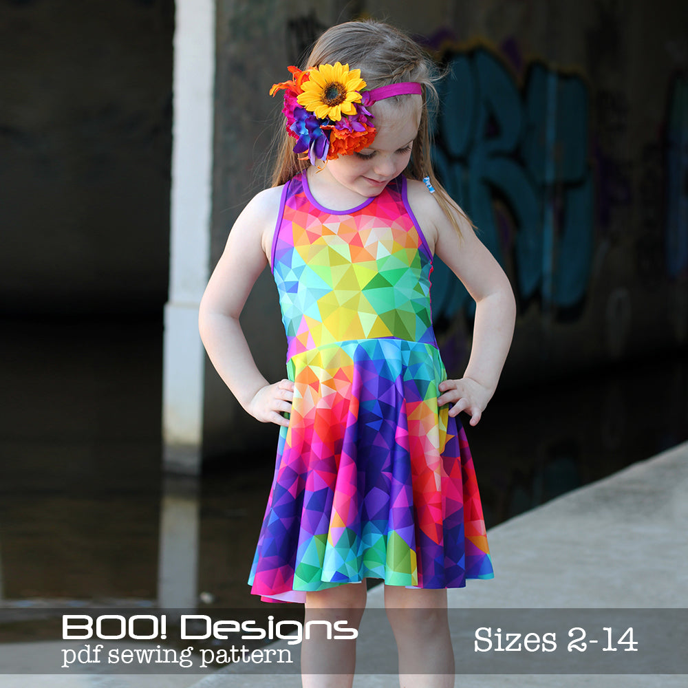 Spandex Skater Dress PDF Sewing Pattern – BOO Designs