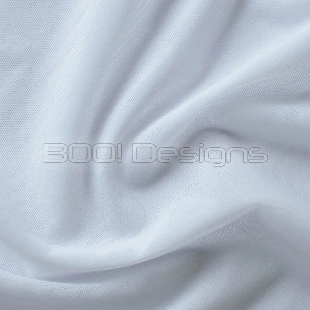 Alicante Stretch Net White Fabric