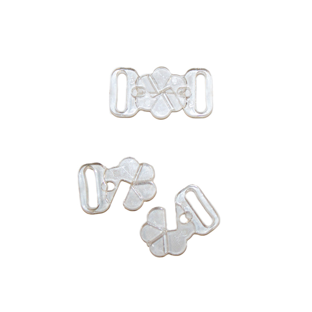 Clasp Plastic Flower 11mm Clear Clasp