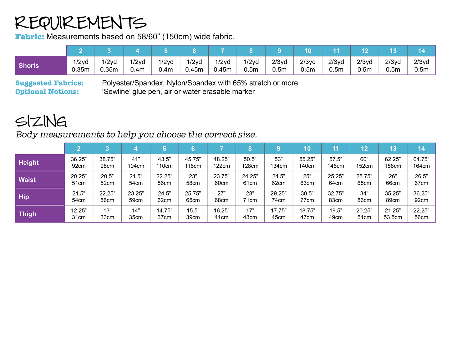 PDF Pattern: Dance Shorts PDF Pattern