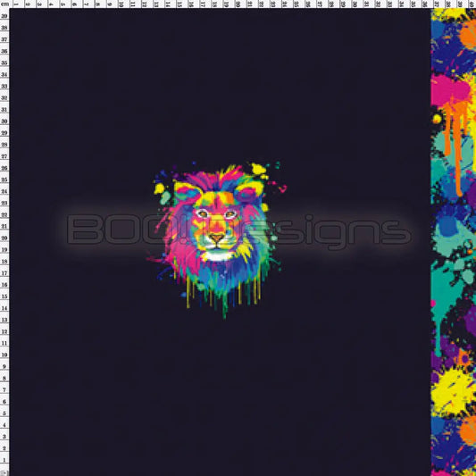 Spandex P100 Lion Splat Black Project Panel