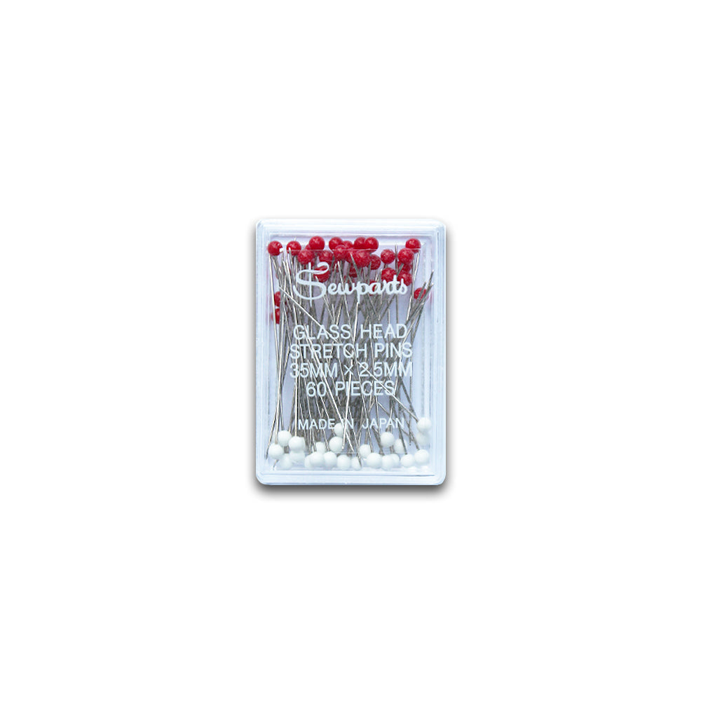 Glass Head Stretch Pins 60 pieces