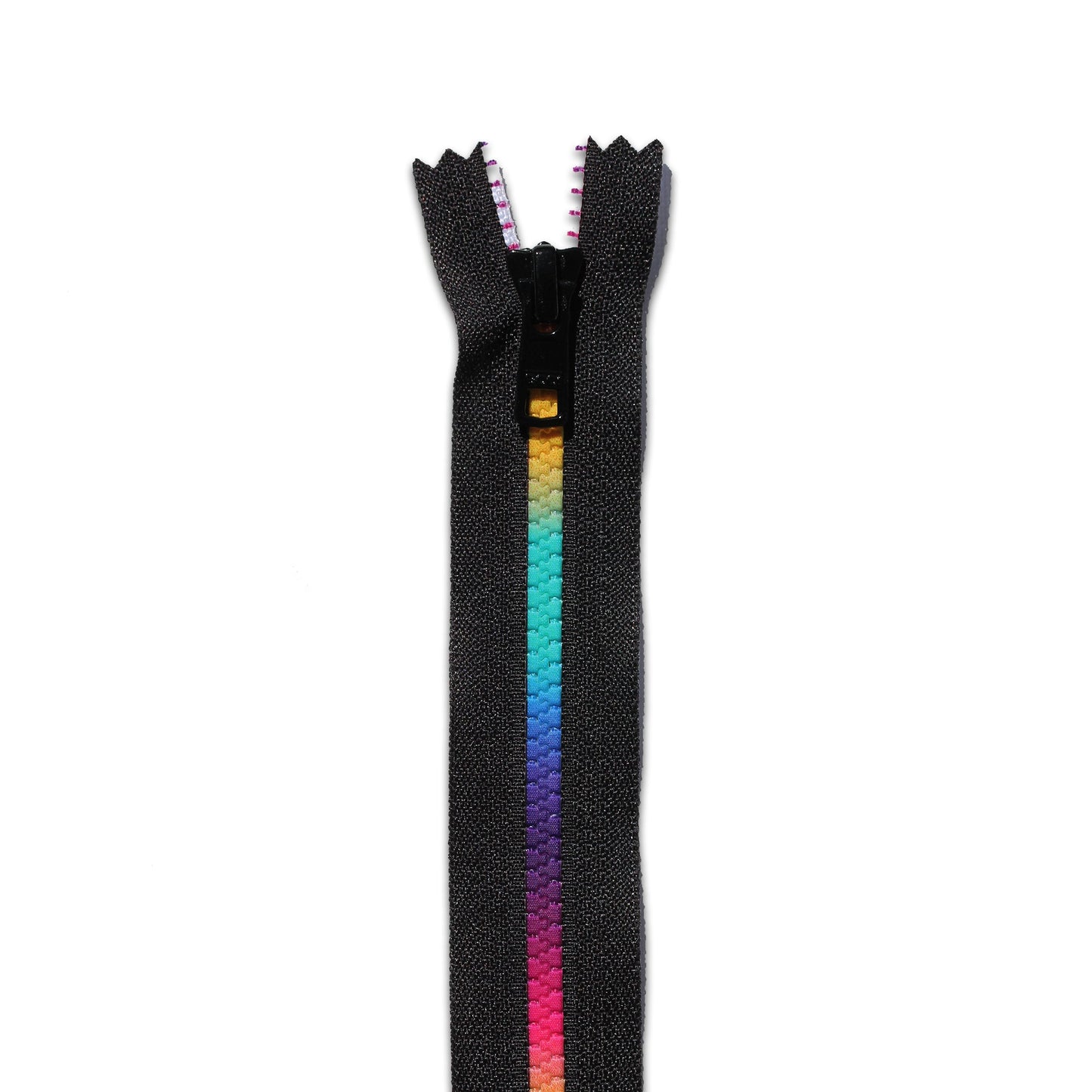 BOO Chunky Zip Closed End Rainbow Black Chunky Zip Closed