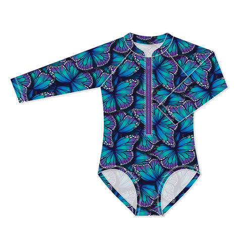 Sleeved Zip Suit Kit - Glitter Butterflies Purple Teal