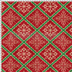 Spandex Snowflake Knit Red