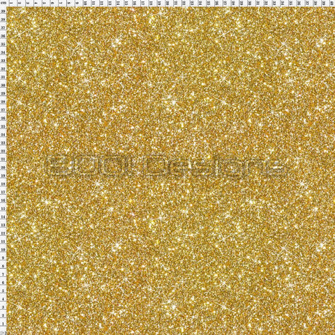 Spandex Printed Glitter Gold