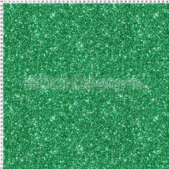 Spandex Printed Glitter Emerald Green