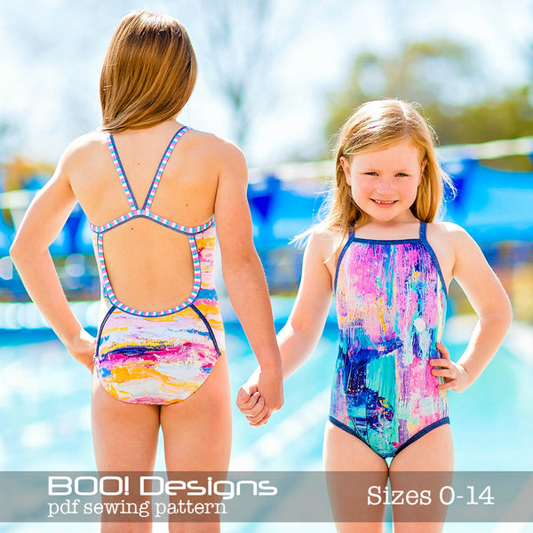 Pink Leopard Shimmer Girls One Should One Piece Swimsuit 2-14