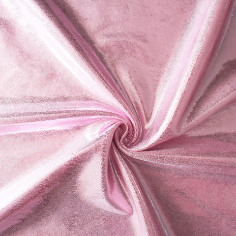Spandex Metallic Solid Bubblegum Pink