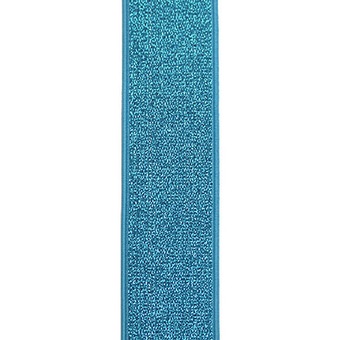Glitter Elastic 40mm Aqua