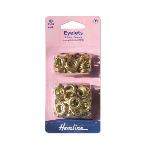 Eyelet Refills 8.7mm Gold