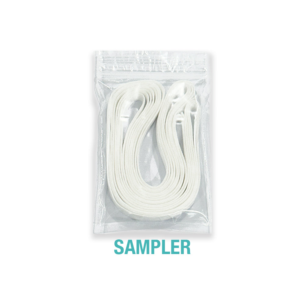 Plush Back Swimwear Elastic 10mm White - Sampler