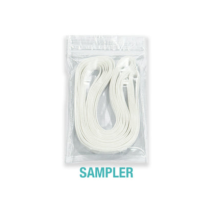Plush Back Swimwear Elastic 10mm White - Sampler