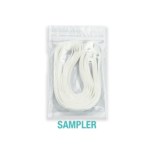 Plush Back Swimwear Elastic 10mm White - Sampler