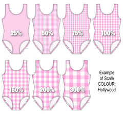 Spandex BOO35 Gingham Soft Pink