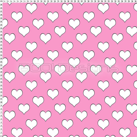 Spandex Hearts White On Milkshake