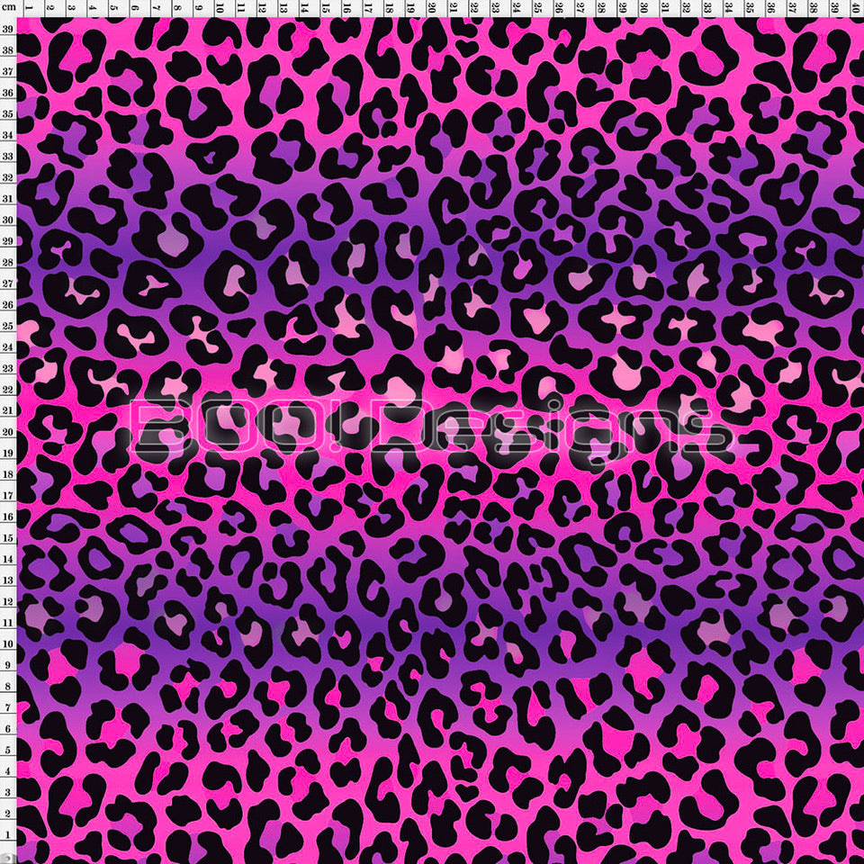 Spandex Wild Ombre Pink Fluoro Fabric