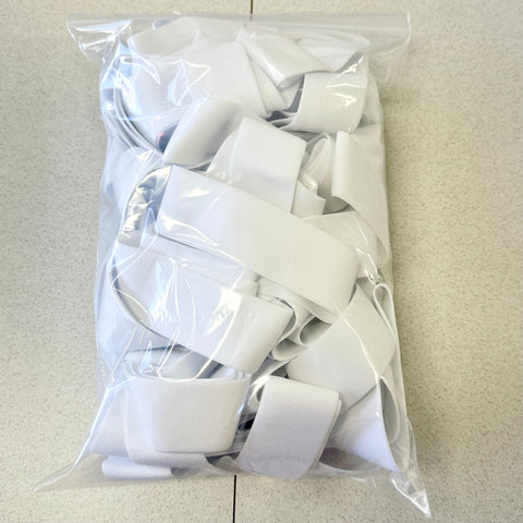 Plush Elastic 40mm White Bag