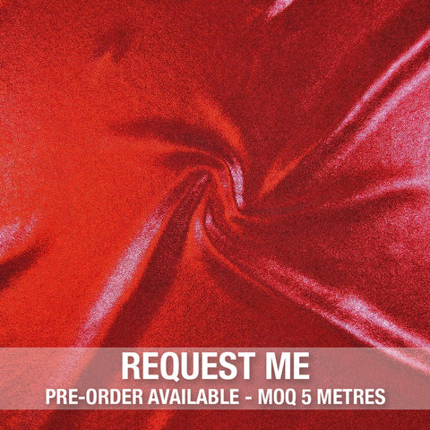 Spandex Metallic Cherry Red