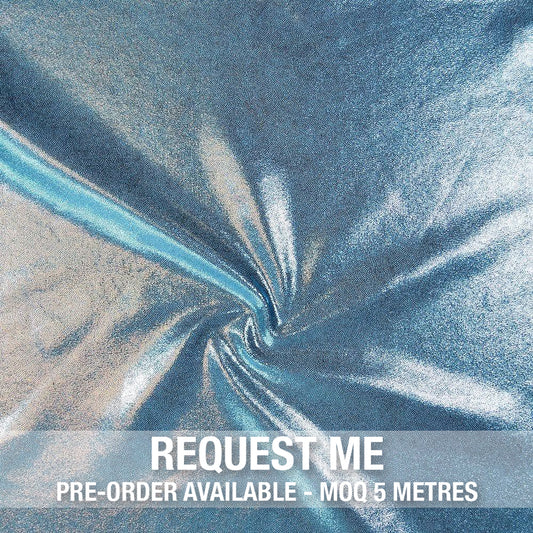 Spandex Metallic Powder Blue