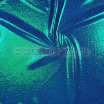 Spandex Metallic Ocean