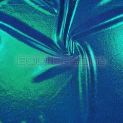 Spandex Metallic Ocean