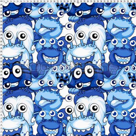 Spandex Little Monsters Blue