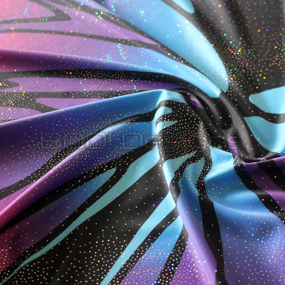 Spandex P105 Circle Panel Wings Pink/Blue - Glitter Stardust Project Panel