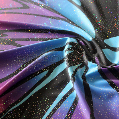 Spandex P105 Circle Panel Wings Pink/Blue - Glitter Stardust Project Panel