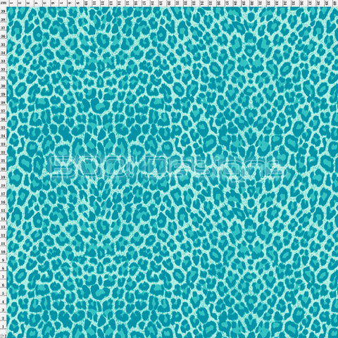 Spandex Cheetah Teal