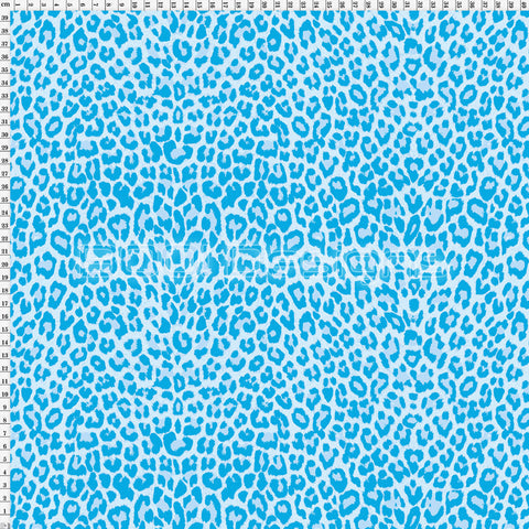 Spandex Cheetah Light Blue