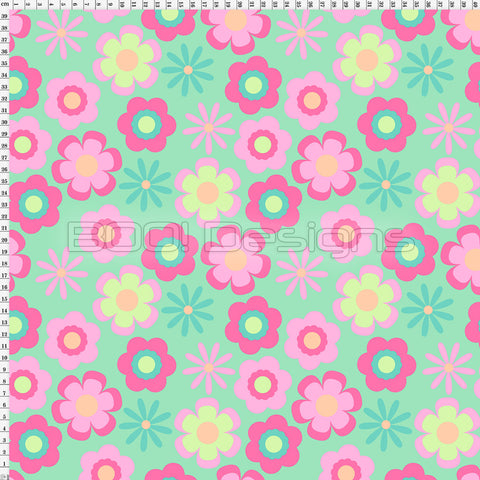 Spandex Petite Fleur Pastel