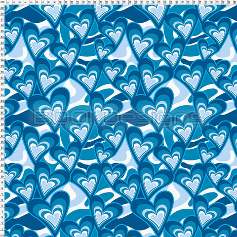 Spandex Tootsie Hearts Blue