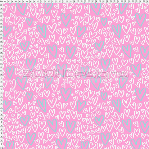 Spandex True Love Hearts Pink