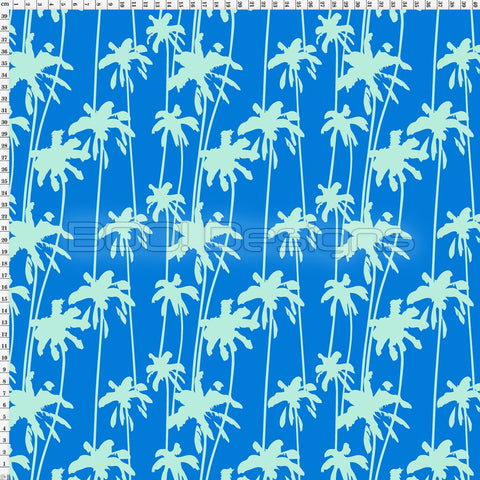 Spandex Bora Bora Palms Blue