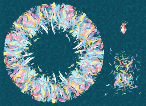 Spandex P105 Circle Panel Deer