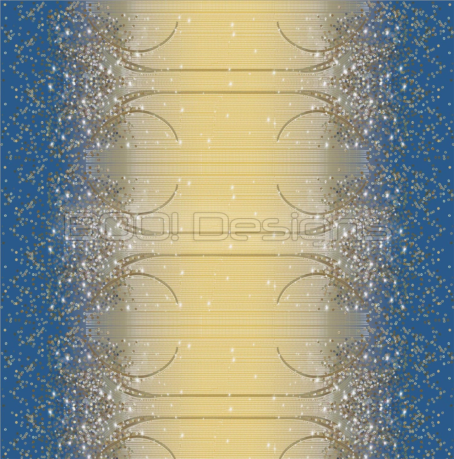 Spandex Lover Border Gold - Glitter Stardust