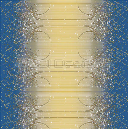Spandex Lover Border Gold - Glitter Stardust