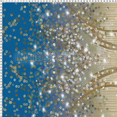 Spandex Lover Border Gold - Glitter Stardust