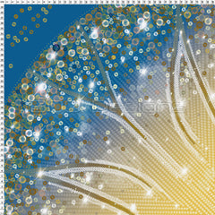 Spandex Circle Panel Lover Gold Tween - Glitter Stardust