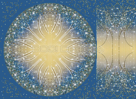 Spandex Circle Panel Lover Gold Regular - Glitter Stardust