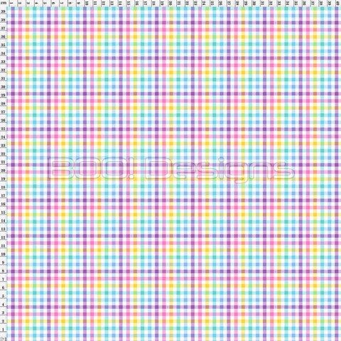 Spandex Gingham Pastel Rainbow Small